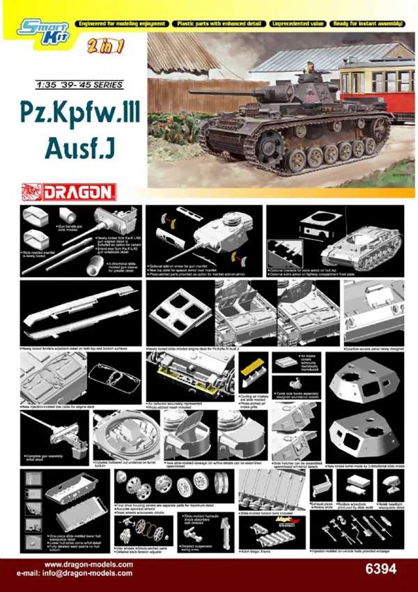 Dragon 1/35 Pz Kpfw III Ausf Jsmartk Ltd