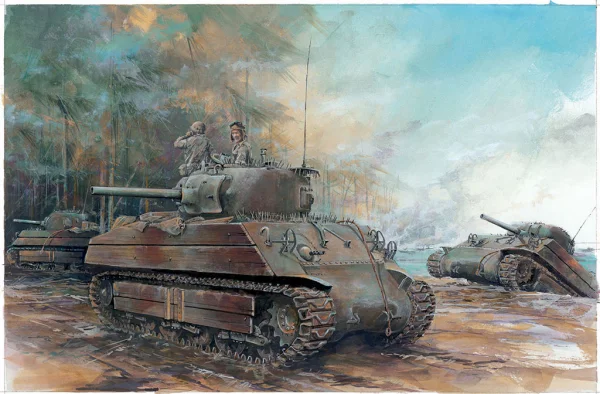 Dragon 1/35 US Marines M4A2(W) Pto