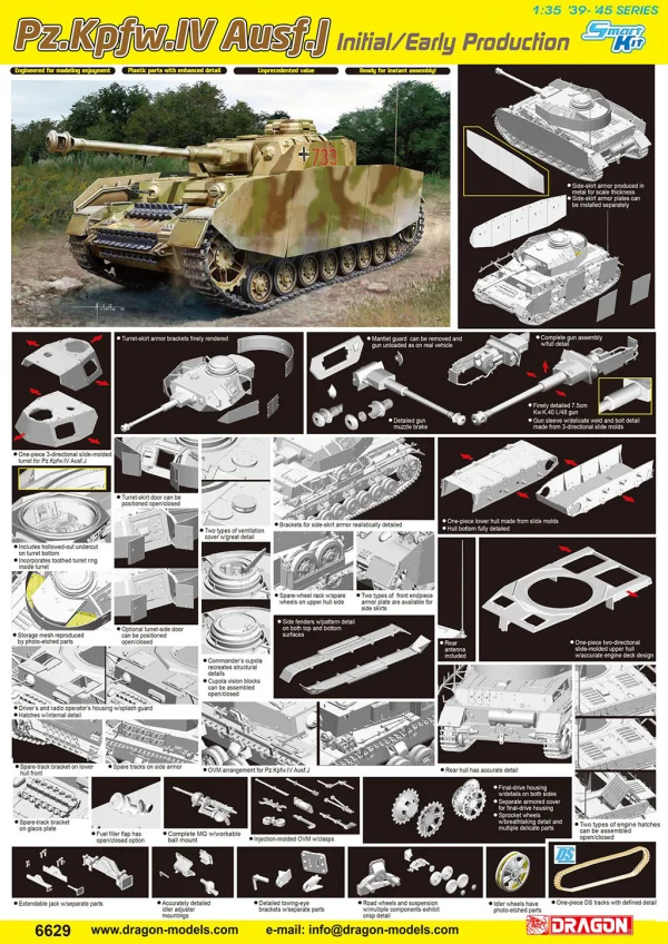 Dragon 1/35 Pz Kpfw IV Ausf J Initial Prod