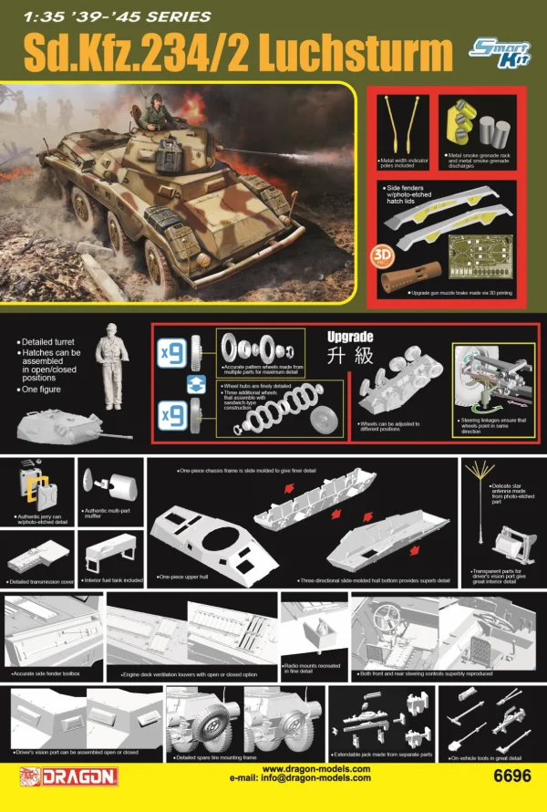 Dragon 1/35 Sd.Kfz.234/2 Luchsturm					