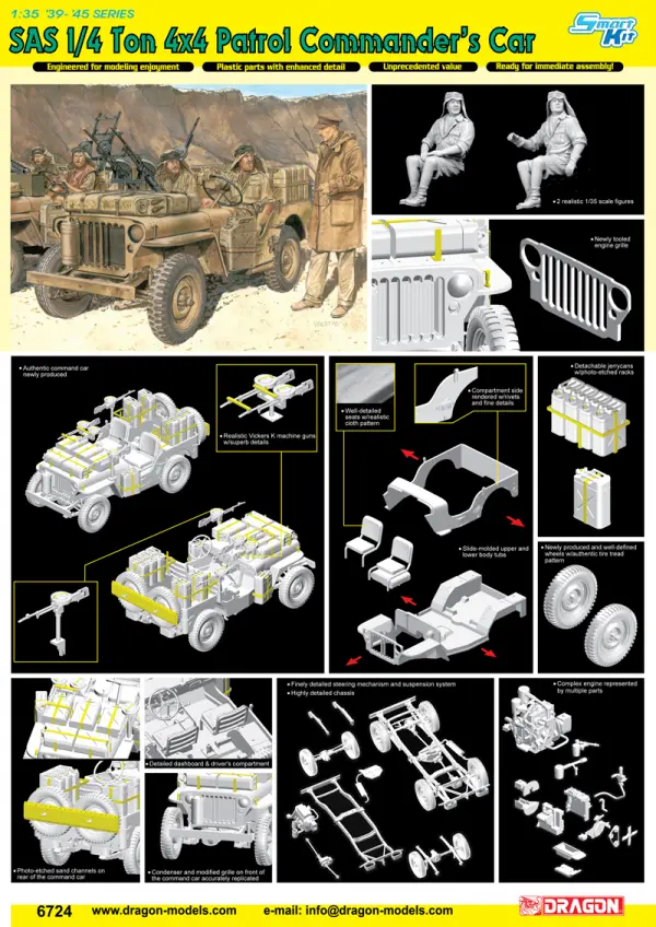 Dragon 1/35 Sas 1/4 Ton 4X4 Patrol Car &mdash; image 2 of 2