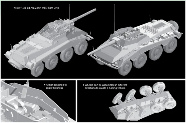 Dragon 1/35 Sd Kfz 234/4 With 7.5Cm L/48 — image 9 of 12