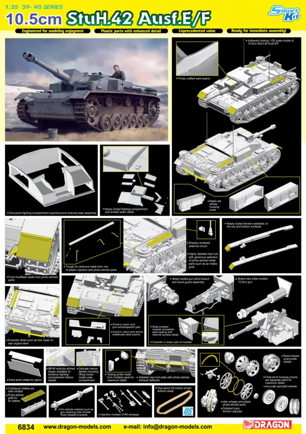 Dragon 1/35 10.5Cm Stuh.42 Ausf.E/F