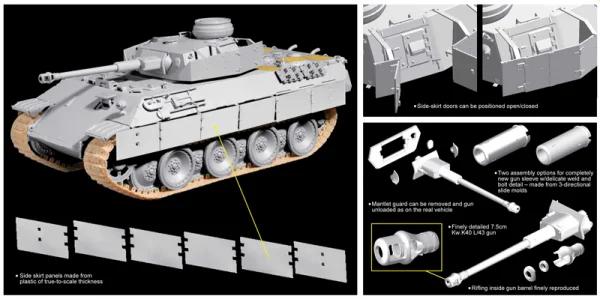 Dragon 1/35 Bergepanther Mit Aufgesetztem