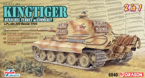 Dragon Sd.Kfz182 Kingtiger Henschel Zimeri — image 2 of 5