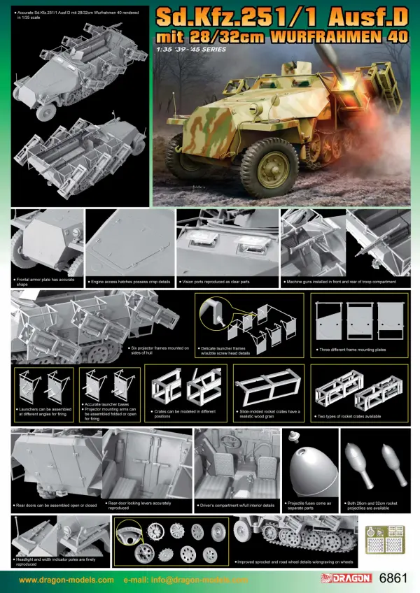 Dragon 1/35 Sd.Kfz.251 Ausf D With 28/32M — image 2 of 2