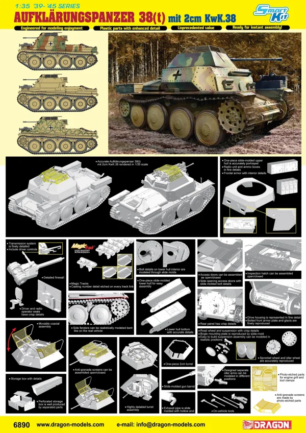 Dragon 1/35 Aufklarungspanzer 38 (T) Smart