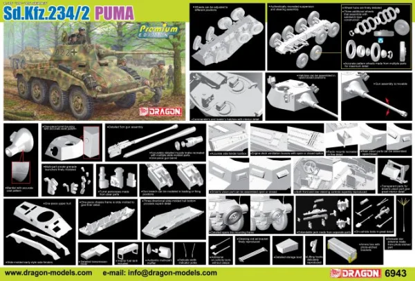 Dragon 1/35 Sd.Kfz 234/2 Puma (Prem Ed)
