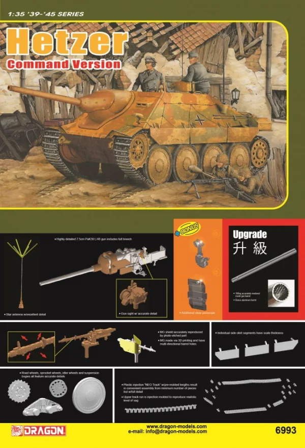 DRAGON 1/35 Hetzer Command Version