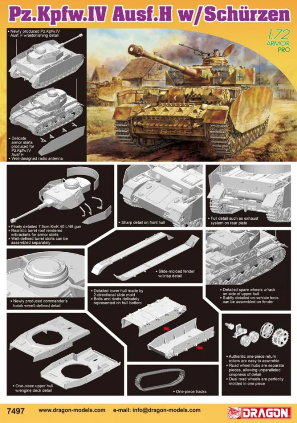 Dragon 1/72 Pz Kpfw IV Ausf H &mdash; image 2 of 2