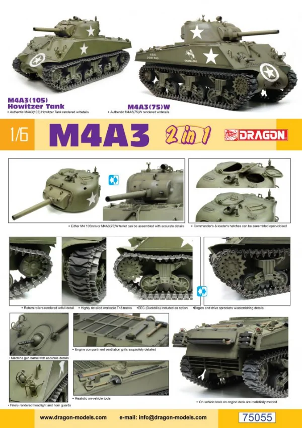 Dragon 1/6 M4A3 105mm Howitzer Tank &mdash; image 5 of 5