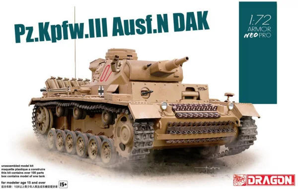 Dragon 1/72 Pzkpfw III Ausf N Dak W/Neo