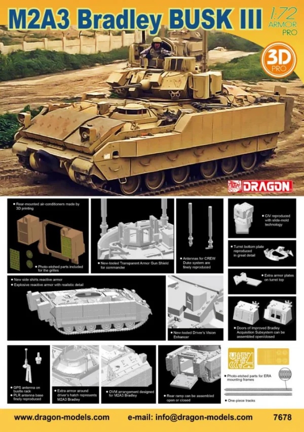 Dragon 1/72 M2A3 Bradley Busk III