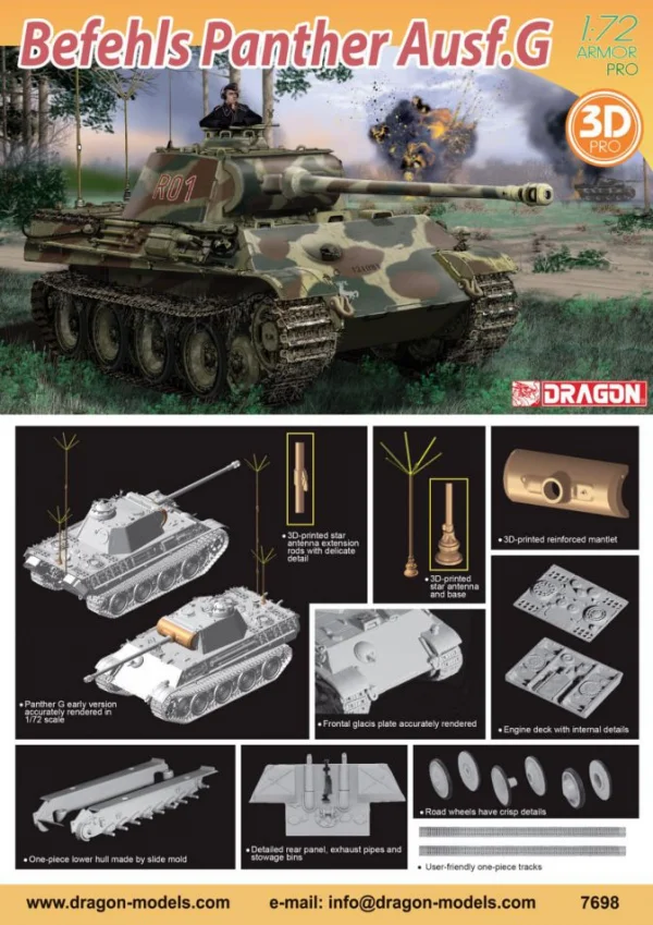 Dragon 1/72 Befehls Panther Ausf G