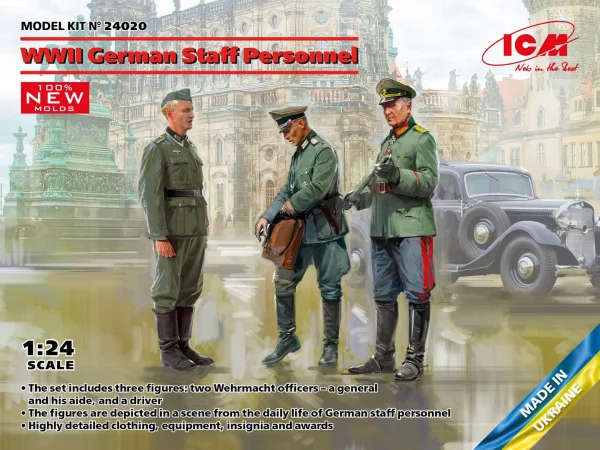 WWII German Staff Personnel 3 Figures