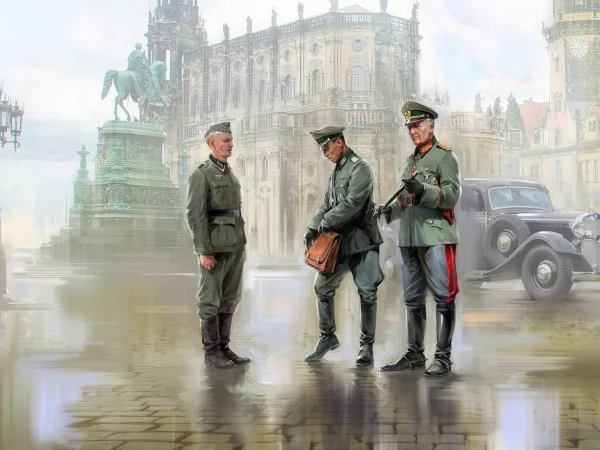WWII German Staff Personnel 3 Figures