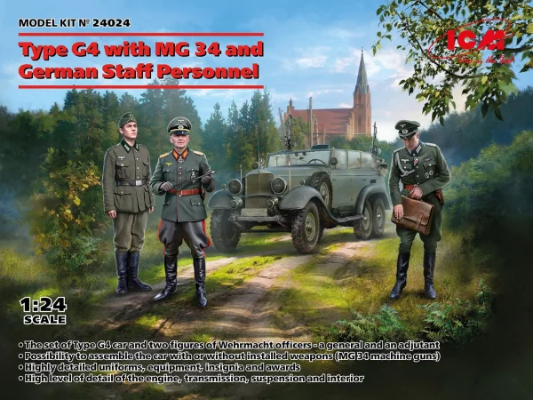 Type G4 with MG 34 & German Staff Personnel 3 Figures
