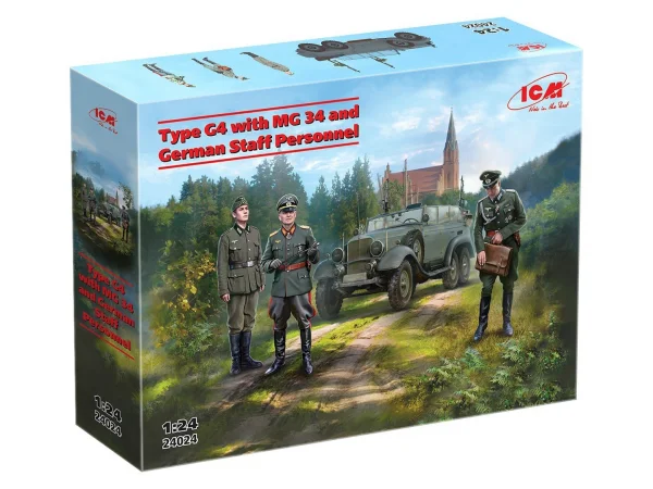 Type G4 with MG 34 & German Staff Personnel 3 Figures