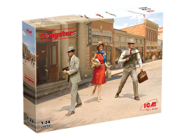 1920s Gangsters with Tommy Guns (3 Figures)