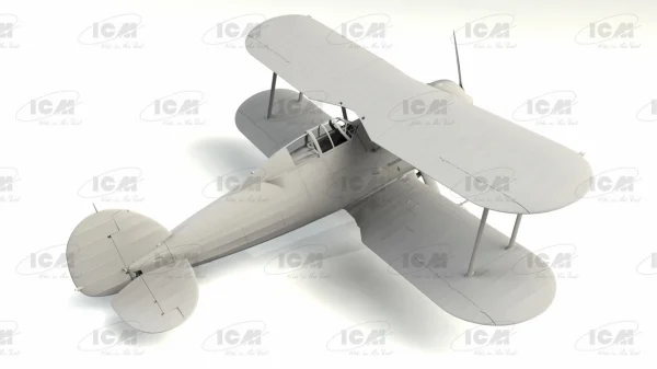 Gloster Sea Gladiator Mk.II with 3 Royal Navy Pilot Figures