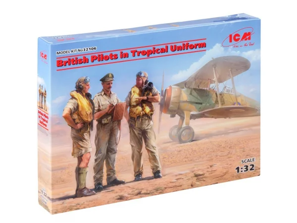 British Pilots in Tropical Uniform (1939-1943) (3 figures)