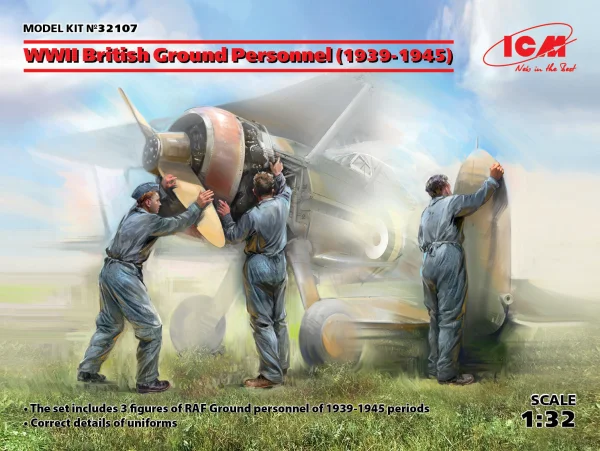 WWII British Ground Personnel (1939-1945) 3 Figures
