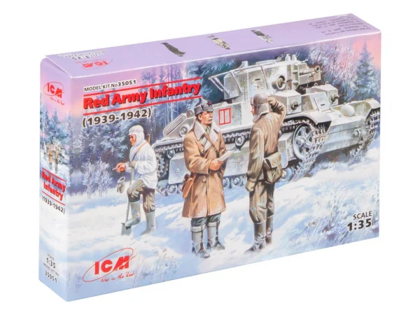 Red Army Infantry (1939-1942) (3 figures - officer - 2 soldiers)