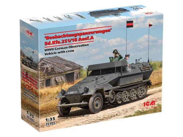 BeobachtungspanzerwagenSd.Kfz.251:18 Ausf.A - WWII German Observation Vehicle with crew