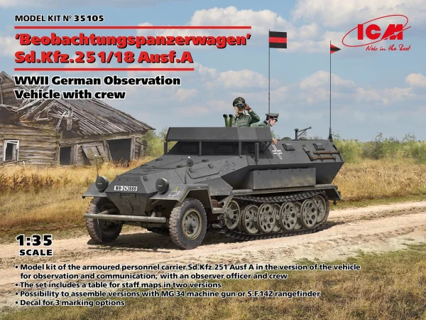 BeobachtungspanzerwagenSd.Kfz.251:18 Ausf.A - WWII German Observation Vehicle with crew