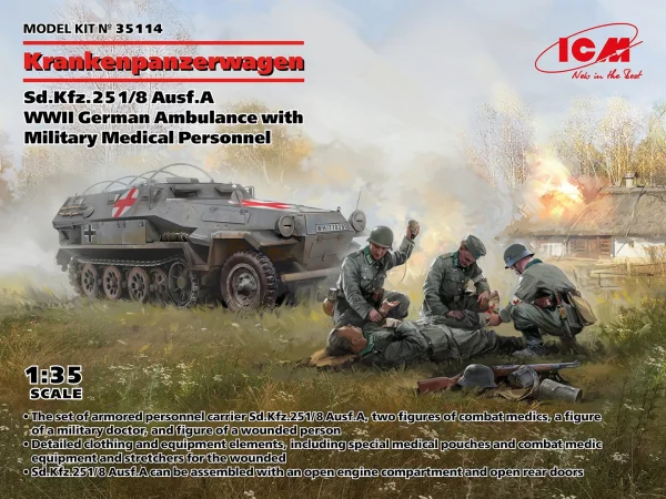 Krankenpanzerwagen
Sd.Kfz.251:8 Ausf.A - WWII German Ambulance with Military Medical Personnel