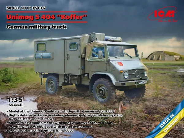 Unimog S 404 with box body - German military truck
