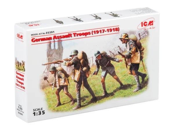 German Assault Troops (1917-1918) (4 figures - 1 unterofficer - 3 soldiers)