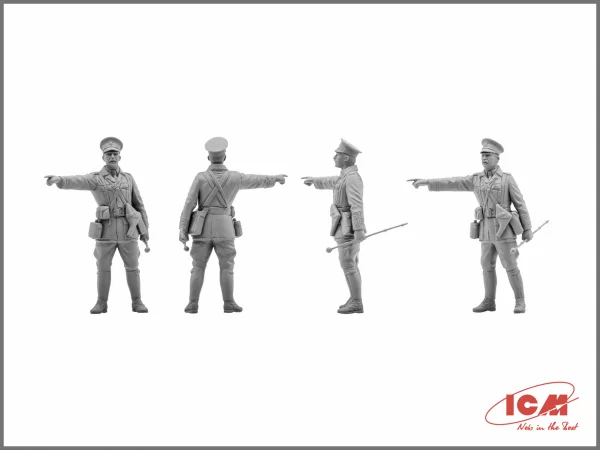 British Infantry (1917-1918) (4 figures - 1 officer - 3 soldiers)