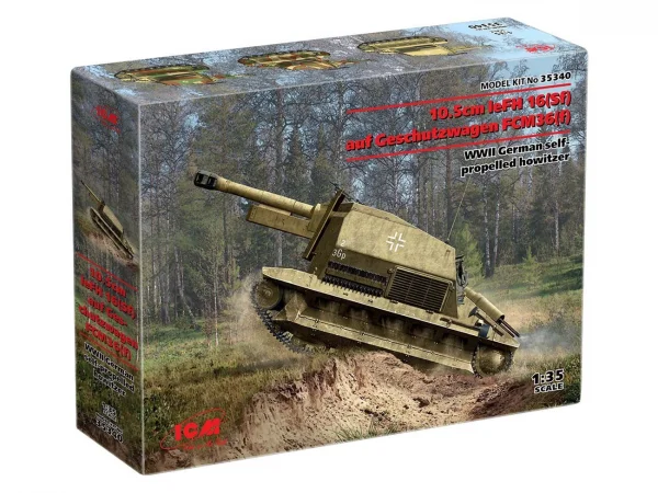 10.5cm leFH 16(Sf) auf Geschutzwagen FCM36(f) - WWII German self-propelled howitzer