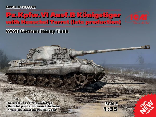 Pz.Kpfw.VI Ausf.B King Tiger with Henschel Turret (late production) - WWII German Heavy Tank