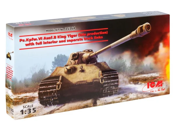 Pz.Kpfw.VI Ausf.B King Tiger (late production) with full interior - WWII German Heavy Tank