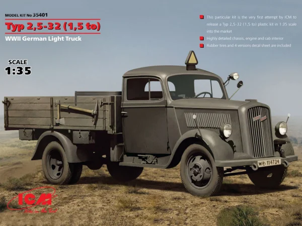 Typ 2 - 5-32 (1 - 5 to) - WWII German Light Truck