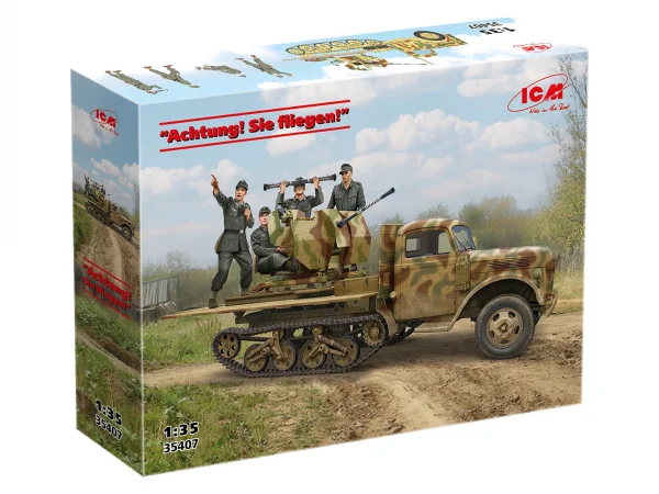 Achtung! Sie fliegen! Sd.Kfz.3b with 2 cm Flak 38 and 4 Crew Figures