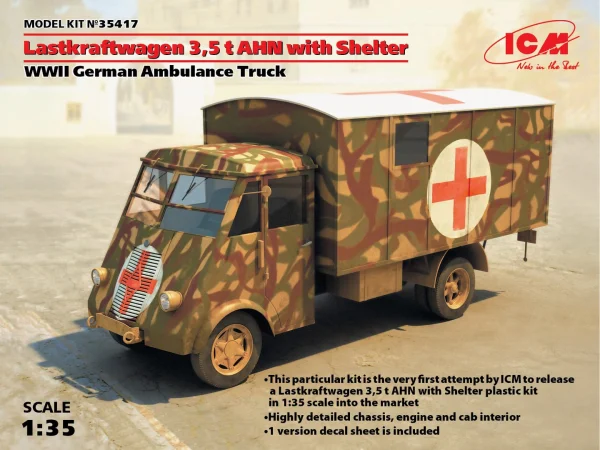 Lastkraftwagen 3 - 5 t AHN with Shelter - WWII German Ambulance Truck