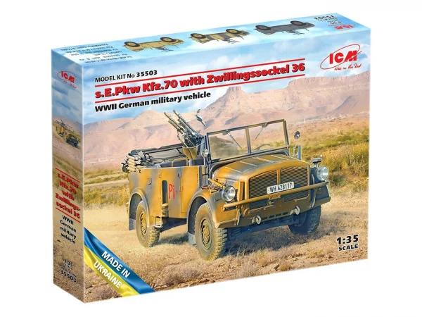 s.E.Pkw Kfz.70 with Zwillingssockel 36 - WWII German Military Vehicle