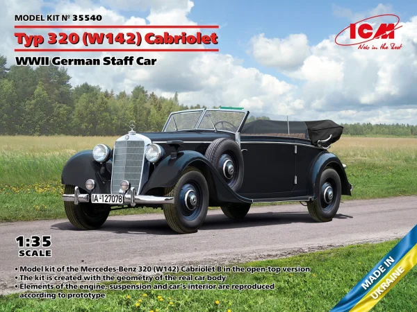 Typ 320 (W142) Cabriolet - WWII German Staff Car