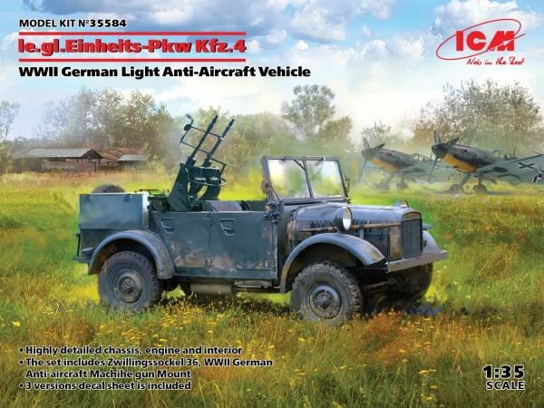 le.gl.Einheitz-Pkw Kfz.4 - WWII German Light Anti-Aircraft Vehicle