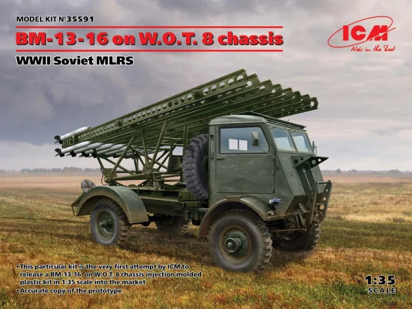 BM-13-16 on W.O.T. 8 chassis - WWII Soviet MLRS