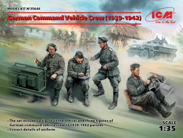 German Command Vehicle Crew (1939-1942) 4 Figures