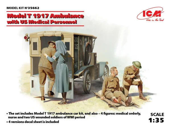 Model T 1917 Ambulance with US Medical Personnel