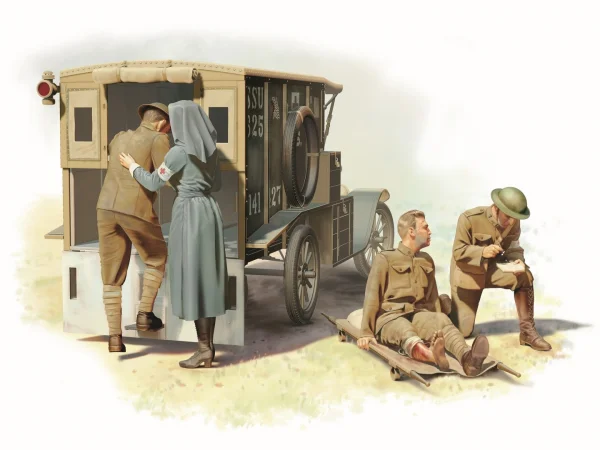 Model T 1917 Ambulance with US Medical Personnel