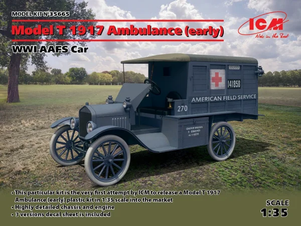 Model T 1917 Ambulance (early) - WWI AAFS Car