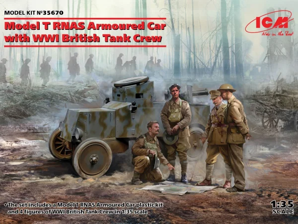 Model T RNAS Armoured Car with WWI British Tank Crew