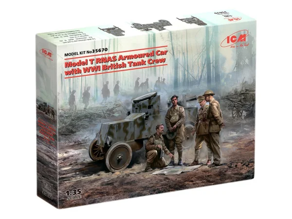 Model T RNAS Armoured Car with WWI British Tank Crew