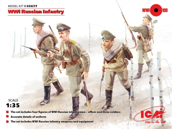 WWI Russian Infantry (4 figures)